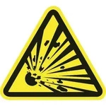 Warnschild Vorsicht! Explosionsgefahr Kunststoff 5 St.