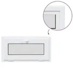 vidaXL Kellerfenster Innenseite Farbe Wei&szlig; RISOR 75 x 45 cm
