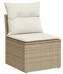 vidaXL Sofa Set 5 stk. Beige und Cremewei&szlig; Polyrattan und Stahl