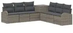 vidaXL Sofa Set 7 stk. Grau und Dunkelgrau Polyrattan und Stahl