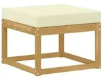 vidaXL Outdoor Hocker Massivholz Akazie Wei&szlig;