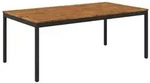 vidaXL Gartentisch Nat&uuml;rlich und Schwarz 196 x 100,5 x 75 cm