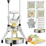 VEVOR Kommerziell Kartoffelschneider Pommes Frites Schneider 1/2 + 3/8 + 1/4...