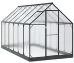 vidaXL Garten Gew&auml;chshaus mit T&uuml;r Anthrazit 183,5 x 363,5 x 207 cm