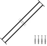 vidaXL Fenstergitter 176 x 30 cm Pulverbeschichteter Stahl Schwarz