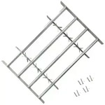 vidaXL Fenstergitter Verstellbar mit 4 Querst&auml;ben 700-1050 mm