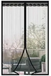 DIKER Magnet Fliegengitter T&uuml;r 120x240cm Schwarz ohne Bohren