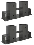 Hilfsmittel f&uuml;r Holzstapel 2 pcs Anthrazit 34 x 10 x 15 cm Stahl