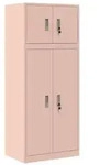 vidaXL Aufbewahrungsschrank 2 stk. Rosa 60 x 40 x 145 cm Stahl