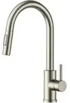 Wasserhahn K&uuml;che Hoher Bogen mit Herausziehbarer Brause Edelstahl