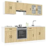vidaXL 8-tlg. K&uuml;chenschrank-Set Kalmar Sonoma-Eiche Holzwerkstoff
