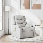 vidaXL Massagesessel Wolkengrau Stoff