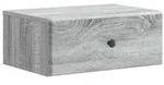 vidaXL Wandmontierter Nachttisch Graues Sonoma 49 x 34,5 x 20 cm
