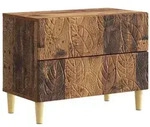 vidaXL Nachttisch Altholz 62 x 34,5 x 48 cm Holzwerkstoff