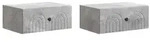 vidaXL Wandmontierter Nachttisch 2 pcs Betongrau 49 x 34,5 x 20 cm