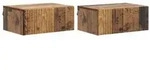 vidaXL Wandmontierter Nachttisch 2 pcs Altholz 49 x 34,5 x 20 cm