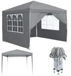 Pavillon 3x3m Wasserdicht Stabil Winterfest Faltpavillon mit 4 Seitenteilen und