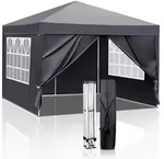 Bonnlo Pop-up Pavillon, Faltpavillon 3x3m, H&ouml;henverstellbar, Wasserdicht...