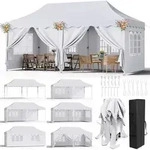 Faltpavillon 3x6 Pavillon Wasserdicht Stabil, Faltbar Gartenzelt 3x6 mit 6