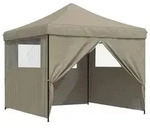 vidaXL Party-Zelt Taupe 292 x 292 x 315 cm Oxford-Stoff