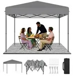 LZQ Premium Pop-Up Pavillon 3&times;3 m mit One-Touch Lift, Faltpavillon...