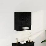 vidaXL Wandregal Schwarze Eiche 60x30x70 cm Holzwerkstoff