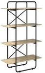 vidaXL B&uuml;cherregal 4 Ebenen 80 x 35 x 140 cm PB Sonoma-Eiche