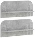 vidaXL Wandregal 2 stk. Betongrau 80,5 x 13,5 x 37,5 cm Holzwerkstoff