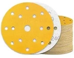 Schleifpapier 150mm Klett 15 Loch-Gelb 60 St&uuml;ck K&ouml;rnung 240