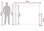 vidaXL Seitenmarkise 100% Polyester Eisen Stahl