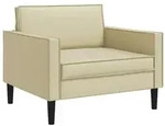 vidaXL XL-Sessel Creme Kunstleder