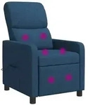 vidaXL Liegesessel Blau Stoff