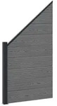 vidaXL Zaunelement WPC und Aluminium Grau