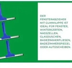 Novaliv Sparset Fensterabzieher 35 cm + 45 cm Aluleiste mit Gummilippe f&uuml;r