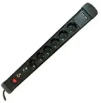 M-Cab POW0025, 1,5 m, Drinnen, IP20, 1,5 mm2, Polyvinylchlorid (PVC), Schwarz