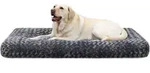 Hundebett waschbar rutschfest Dunkelgrau L 111 x B 81 x H 9 cm