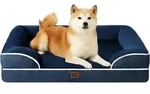 Hundebett orthop&auml;disches Memory L 89 x B 56 x H 17 cm Marineblau