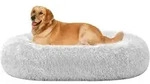 Hundebett orthop&auml;disches rund Donut L 100 x B 100 x H 20 cm Hellgrau