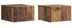 vidaXL Wandmontierter Beistelltisch 2 pcs Altholz 34,5 x 33 x 20 cm