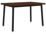 vidaXL 140 x 70 x 75 cm Massivholz Akazie Dunkelbraun und Schwarz