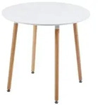 DORAFAIR Rund Esstisch Skandinavisch K&uuml;chentisch Modern MDF Esszimmertisch,B&uuml;ro