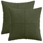 vidaXL Kissenbezug 2 pcs ALMELO Gr&uuml;n 50 x 50 cm Cord