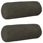 vidaXL Kissenbezug 2 pcs HEERLEN Anthrazit &Oslash; 15 x 40 cm Cord