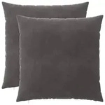 vidaXL Kissenbezug 2 pcs HEERLEN Dunkelgrau 65 x 65 cm Samt