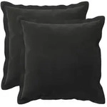 vidaXL Kissenbezug 2 pcs HOUTEN Schwarz 35 x 35 cm Samt