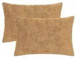 vidaXL Kissenbezug 2 stk. HEERLEN Taupe 40 x 60 cm Faux Kaninchenfell