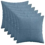 vidaXL Kissenbezug 6 pcs ALMELO Blau 45 x 45 cm Cord