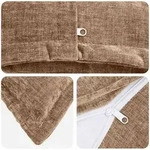vidaXL Kissenbezug 6 pcs HOUTEN Braun 50 x 70 cm Chenille-Stoff