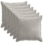 vidaXL Kissenbezug 6 pcs HOUTEN Hellgrau 80 x 80 cm Chenille-Stoff