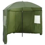 vidaXL Angel-Regenschirm 218 x 185 cm Oxford-Polyester Gelb-Armee